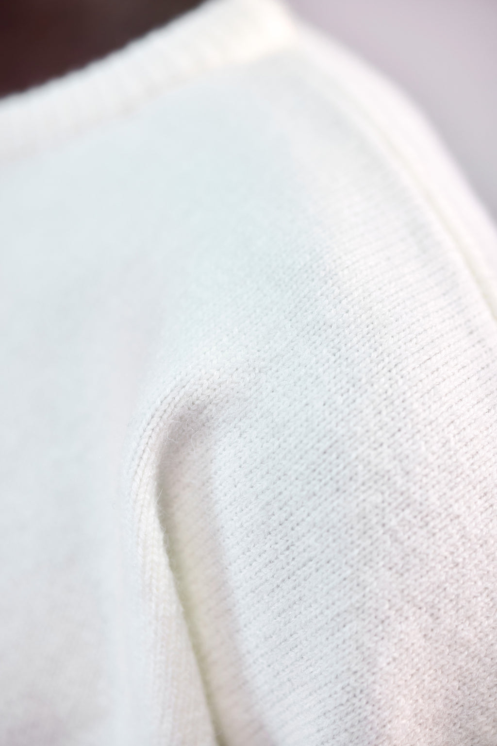 Cream Soft wool relaxed fit sweater