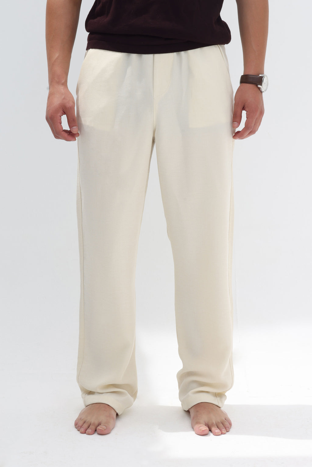 Men relaxed fit linen pants
