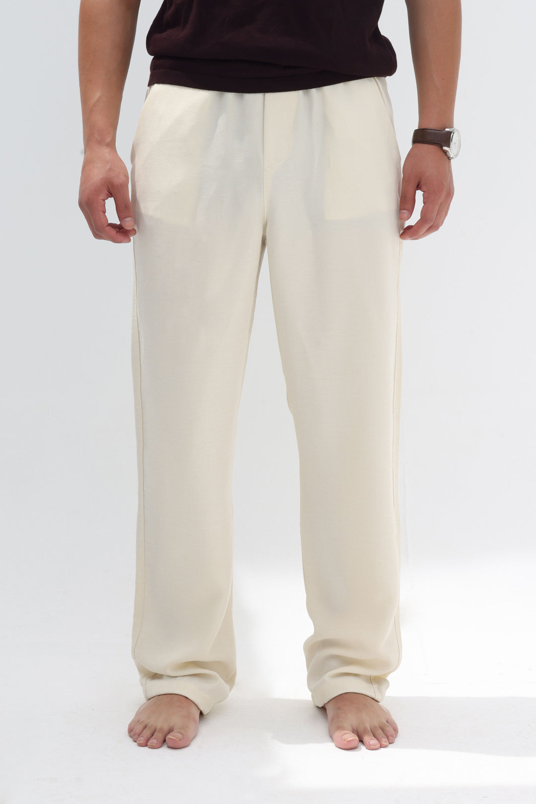 Men relaxed fit linen pants