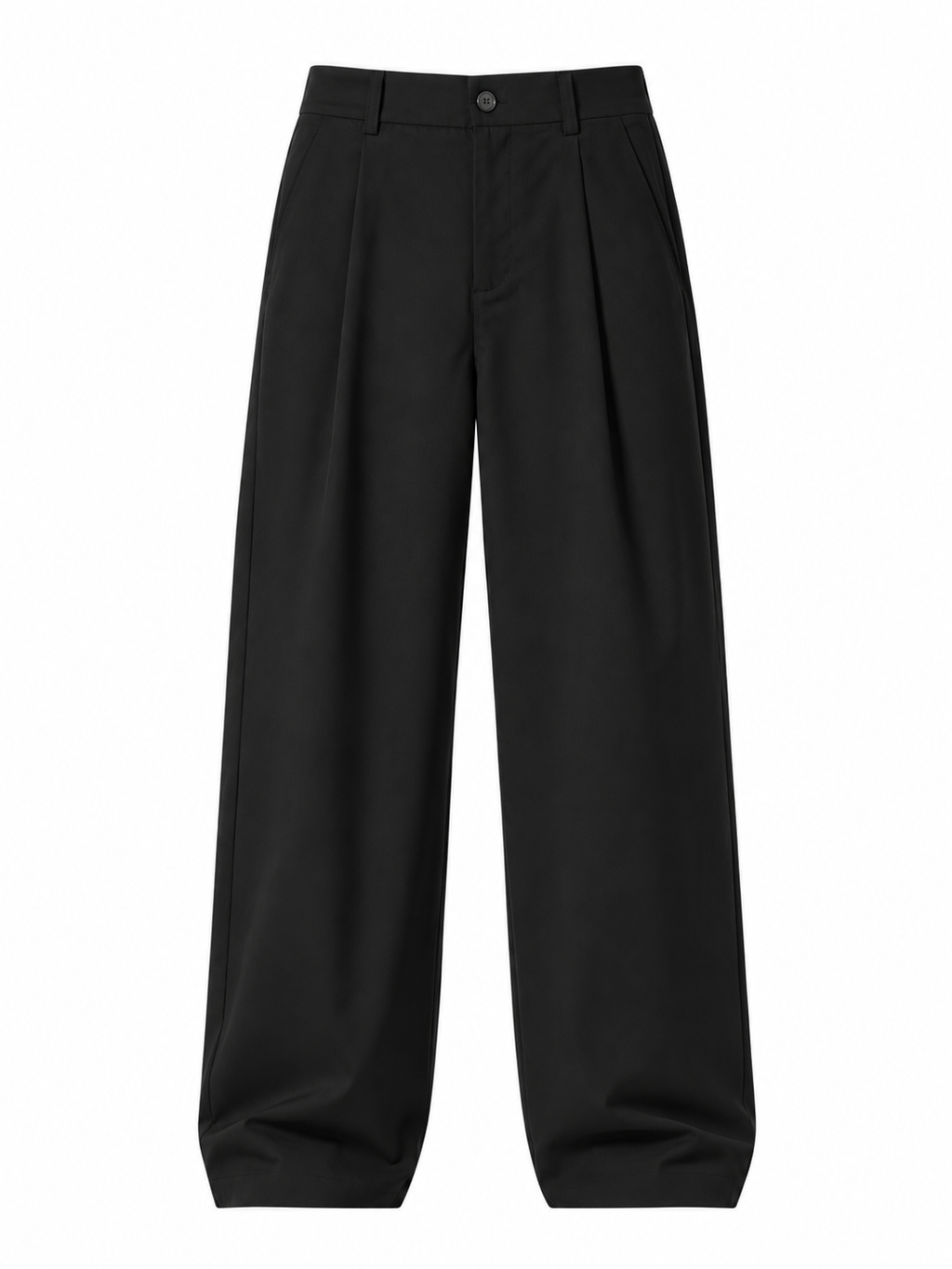 Black pleated wide leg pants