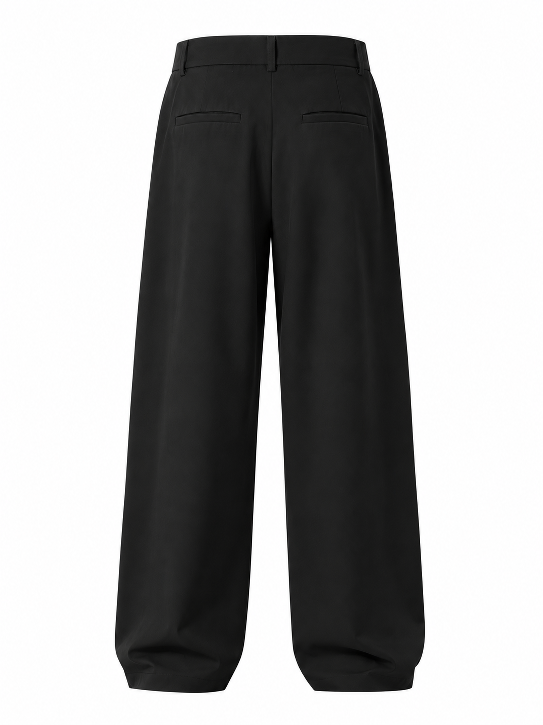 Black pleated wide leg pants