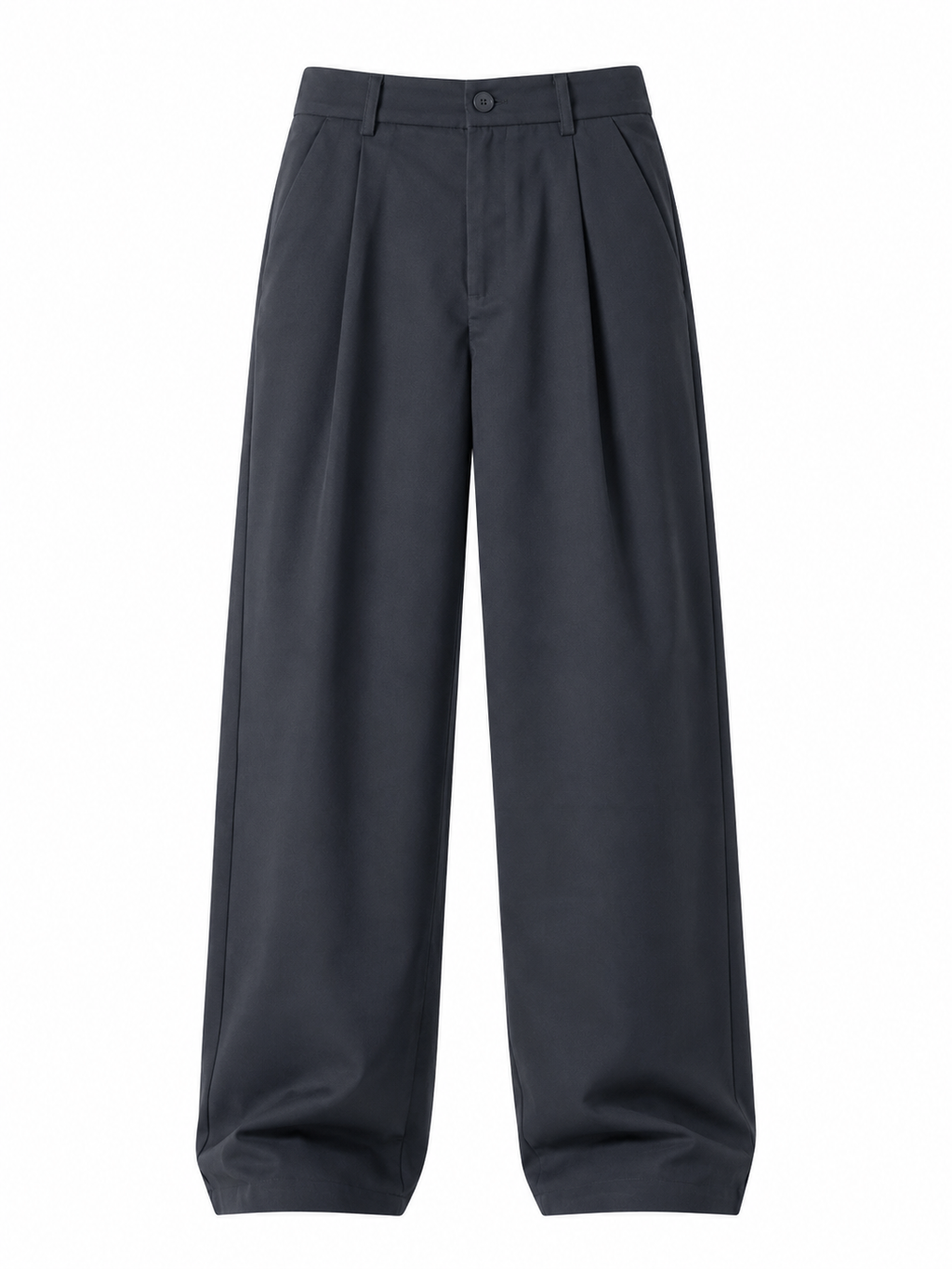 Grey pleated wide leg pants