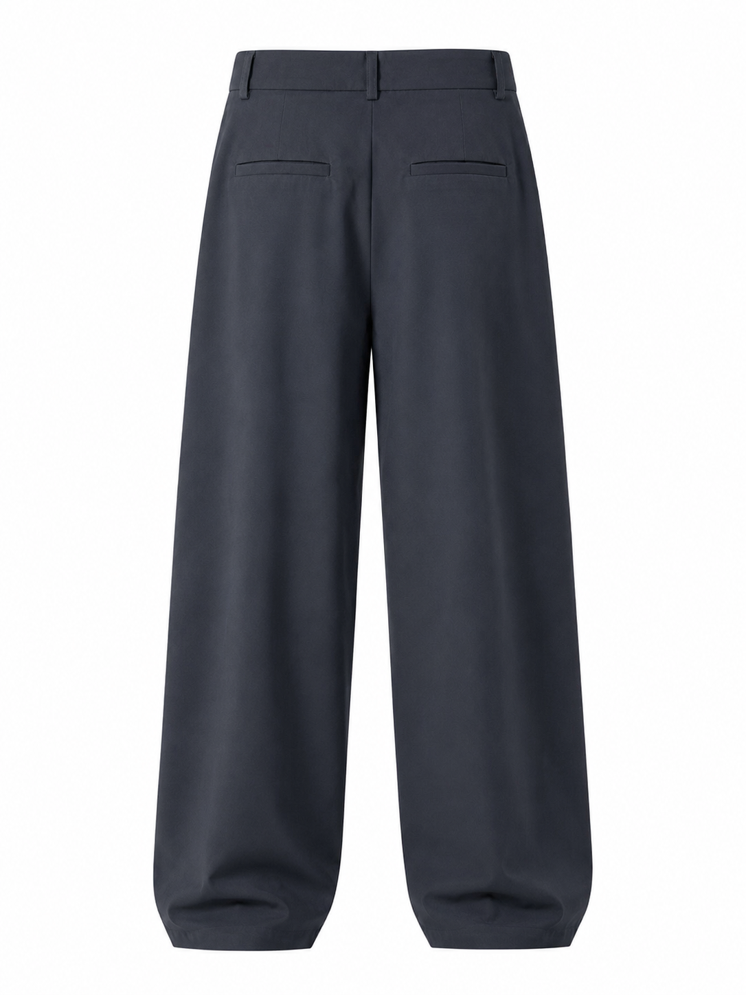 Grey pleated wide leg pants