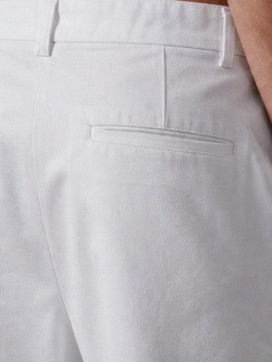 Off white pleated wide leg pants